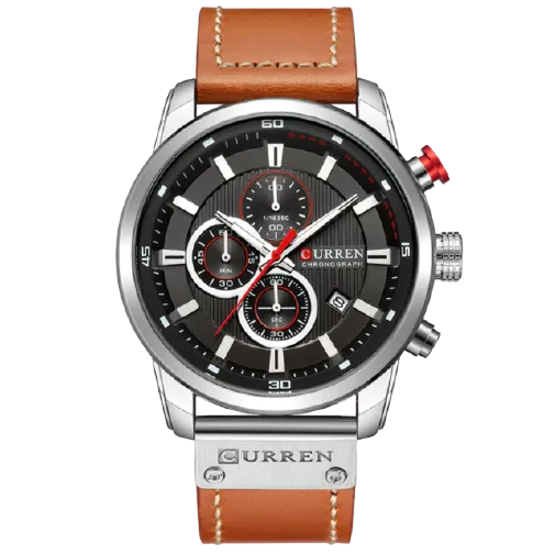 Amazing Quartz Men Leather Wrist Band Watch