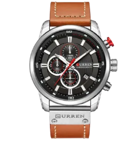 Amazing Quartz Men Leather Wrist Band Watch