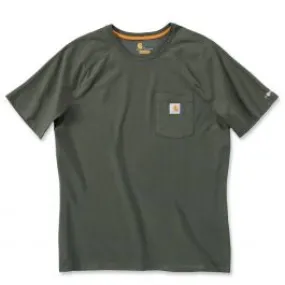 Carhartt&#x20;100410&#x20;Force&#x20;T-Shirt&#x20;Cotton&#x20;s&#x2F;s&#x20;-&#x20;Moss