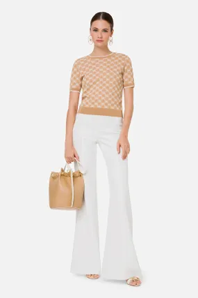 ELISABETTA FRANCHI Maglia tricot a maniche corte