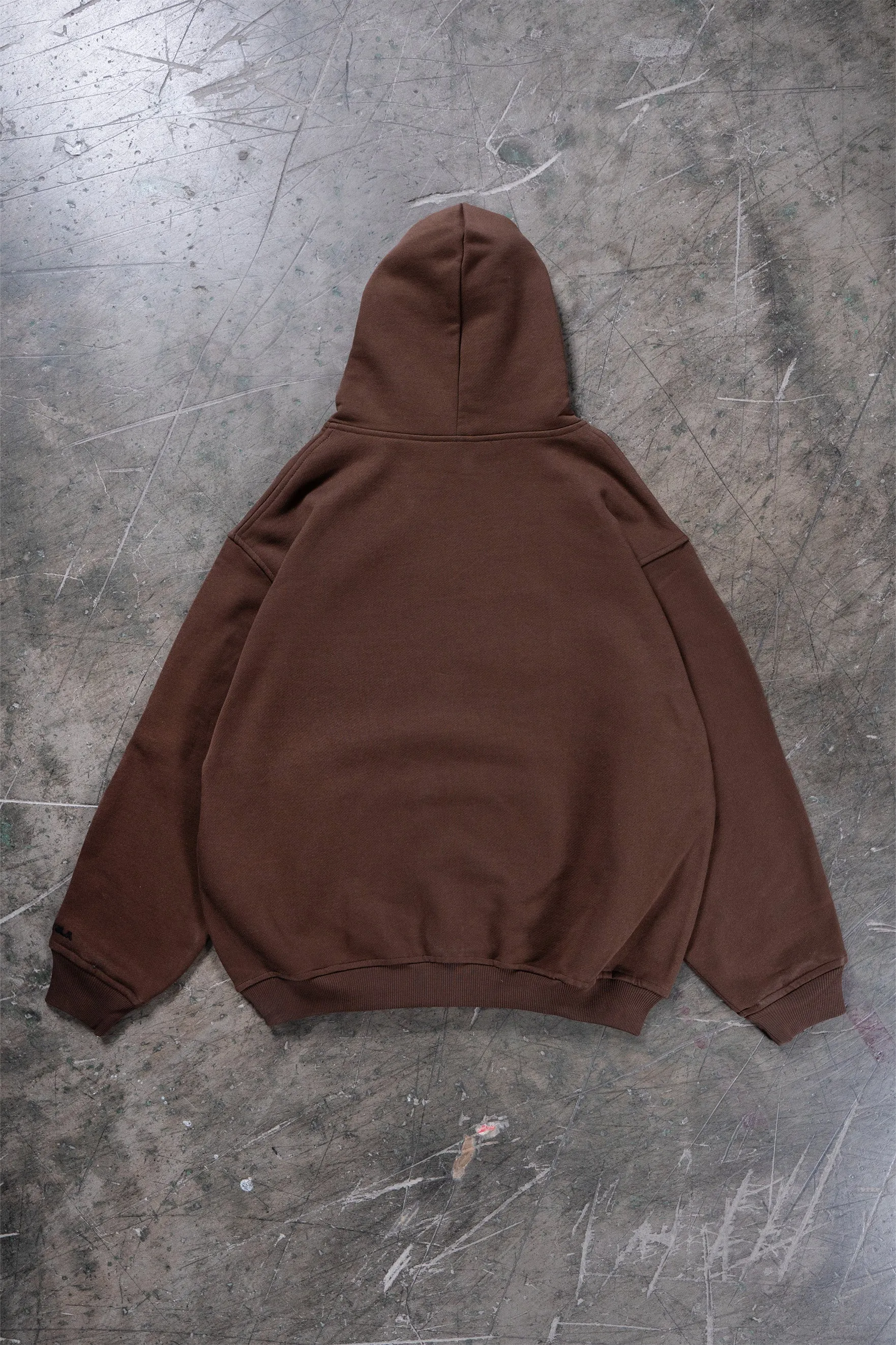 EST2015 BROWN SNAP BUTTON HOODIE