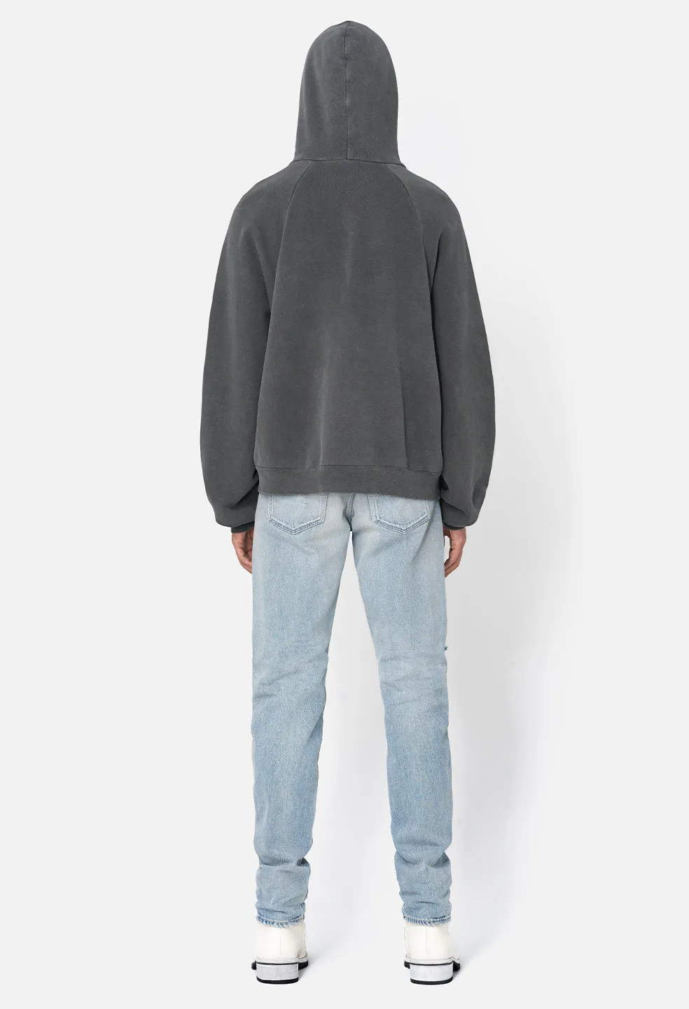 Folsom Cropped Raglan Hoodie / Vintage Black