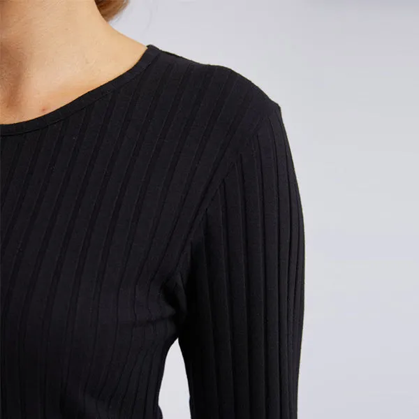 Huntleigh Rib Dress - Black