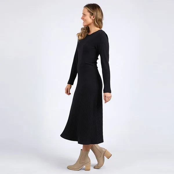 Huntleigh Rib Dress - Black