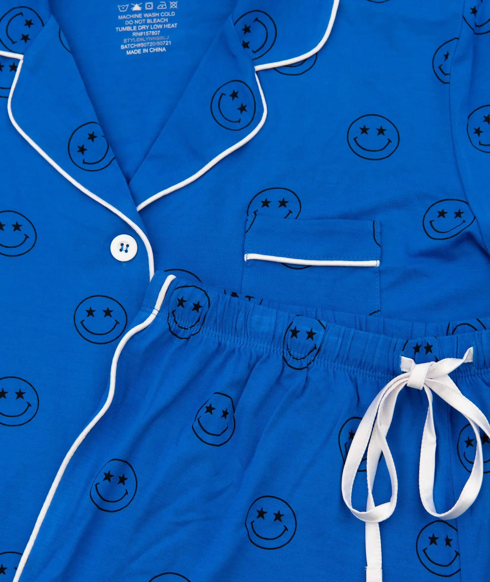 Katie J NYC Juniors Lynn Smileys Shorts PJ Set
