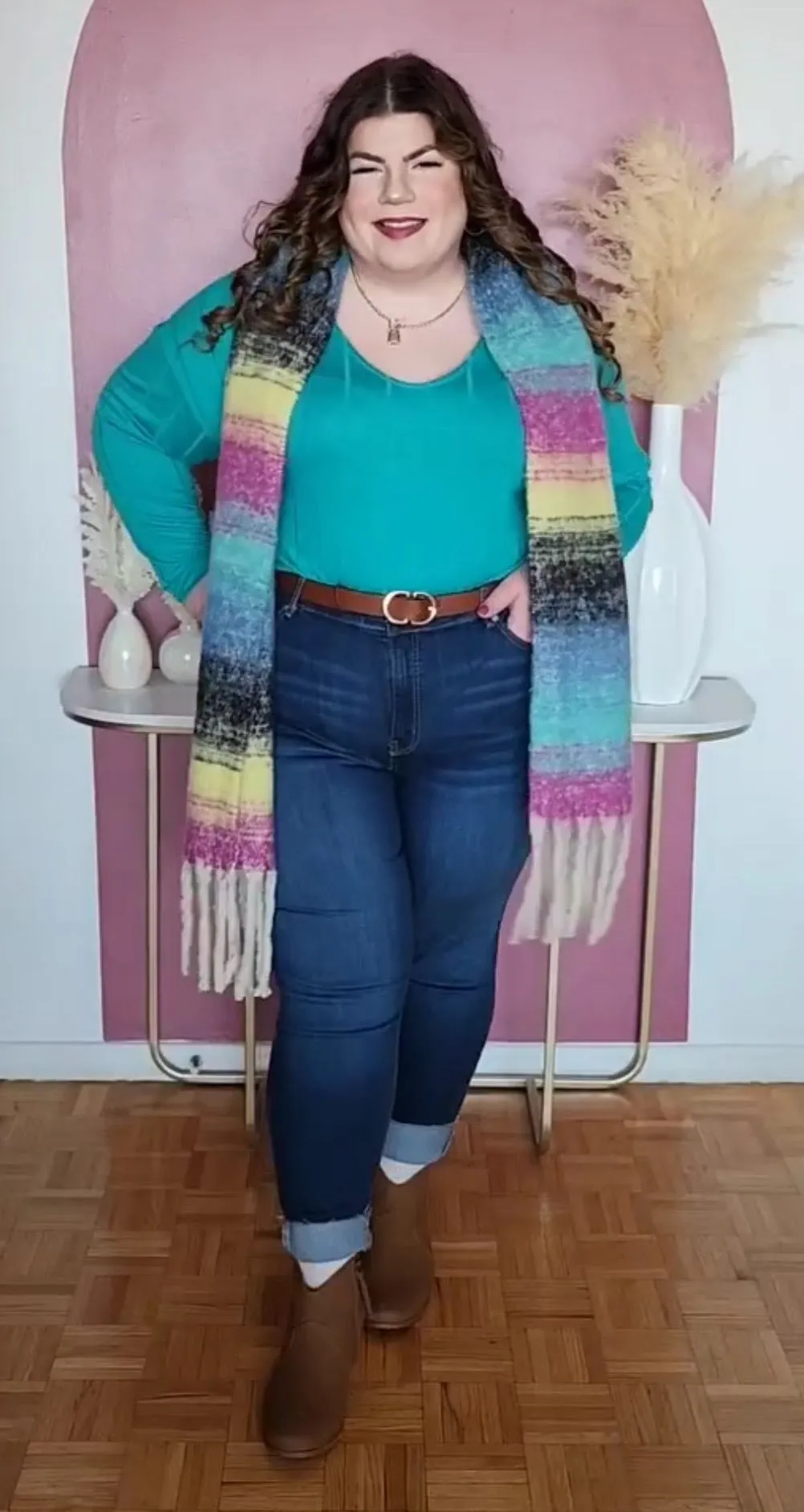 Penn. Multicoloured Scarf
