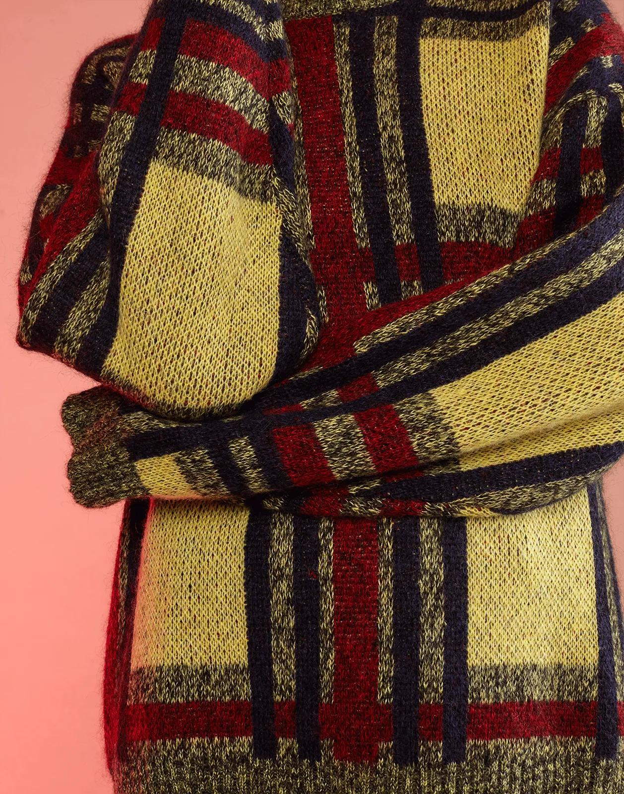 Plaid Mohair Sweater
