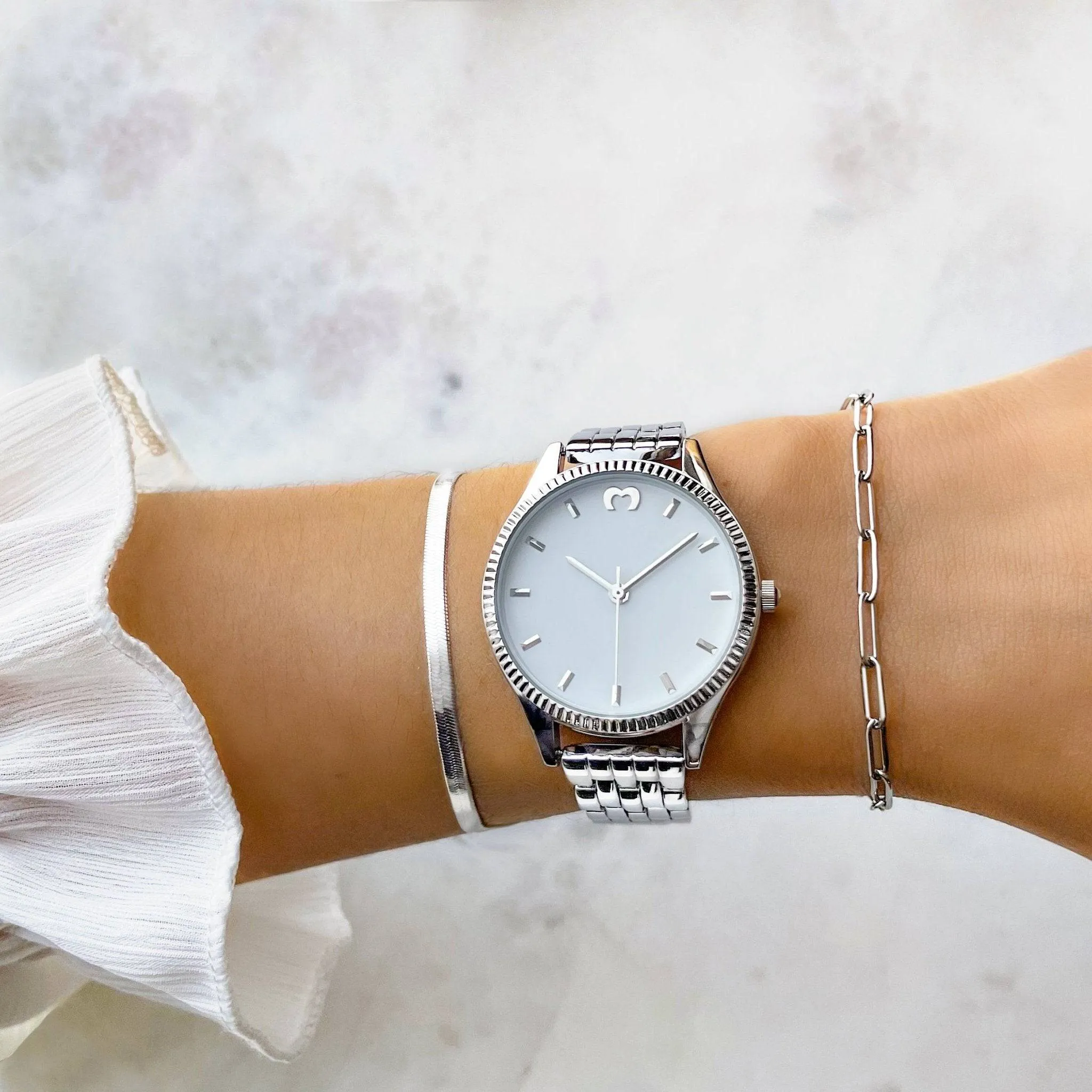 "Cavalier" Watch ~ SilverWhite