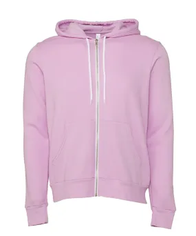 Unisex polycotton fleece full-zip hoodie | Lilac