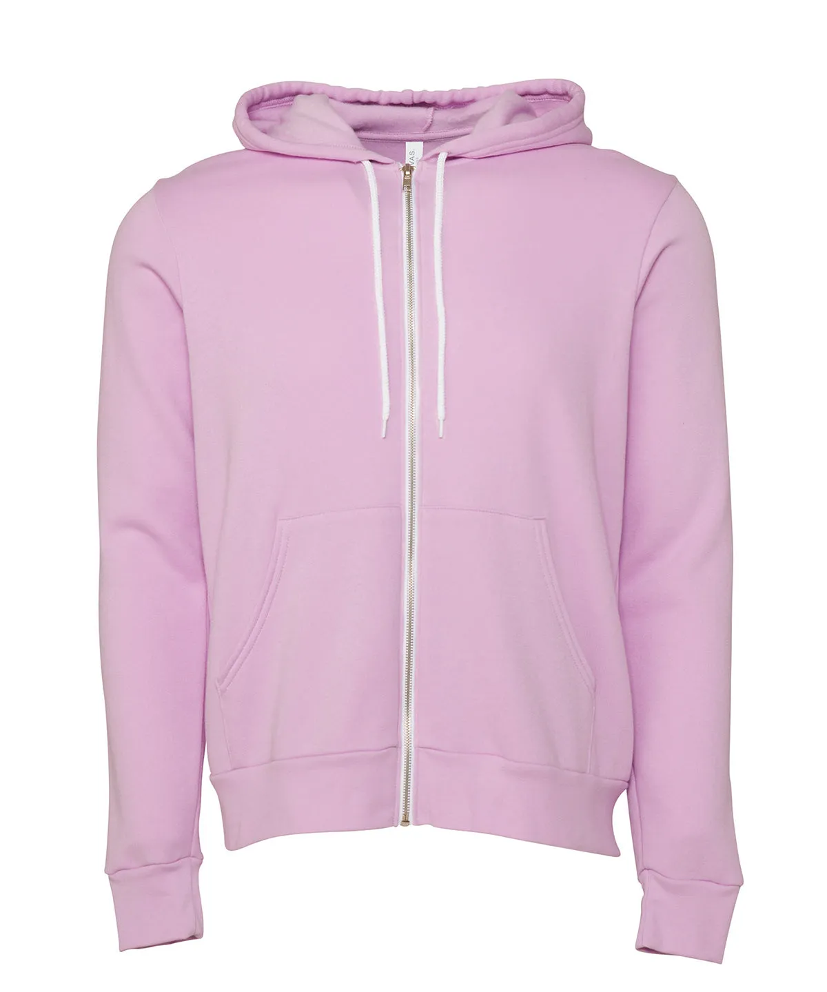 Unisex polycotton fleece full-zip hoodie | Lilac