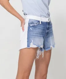 Vervet Two Toned High Rise Shorts - Assured